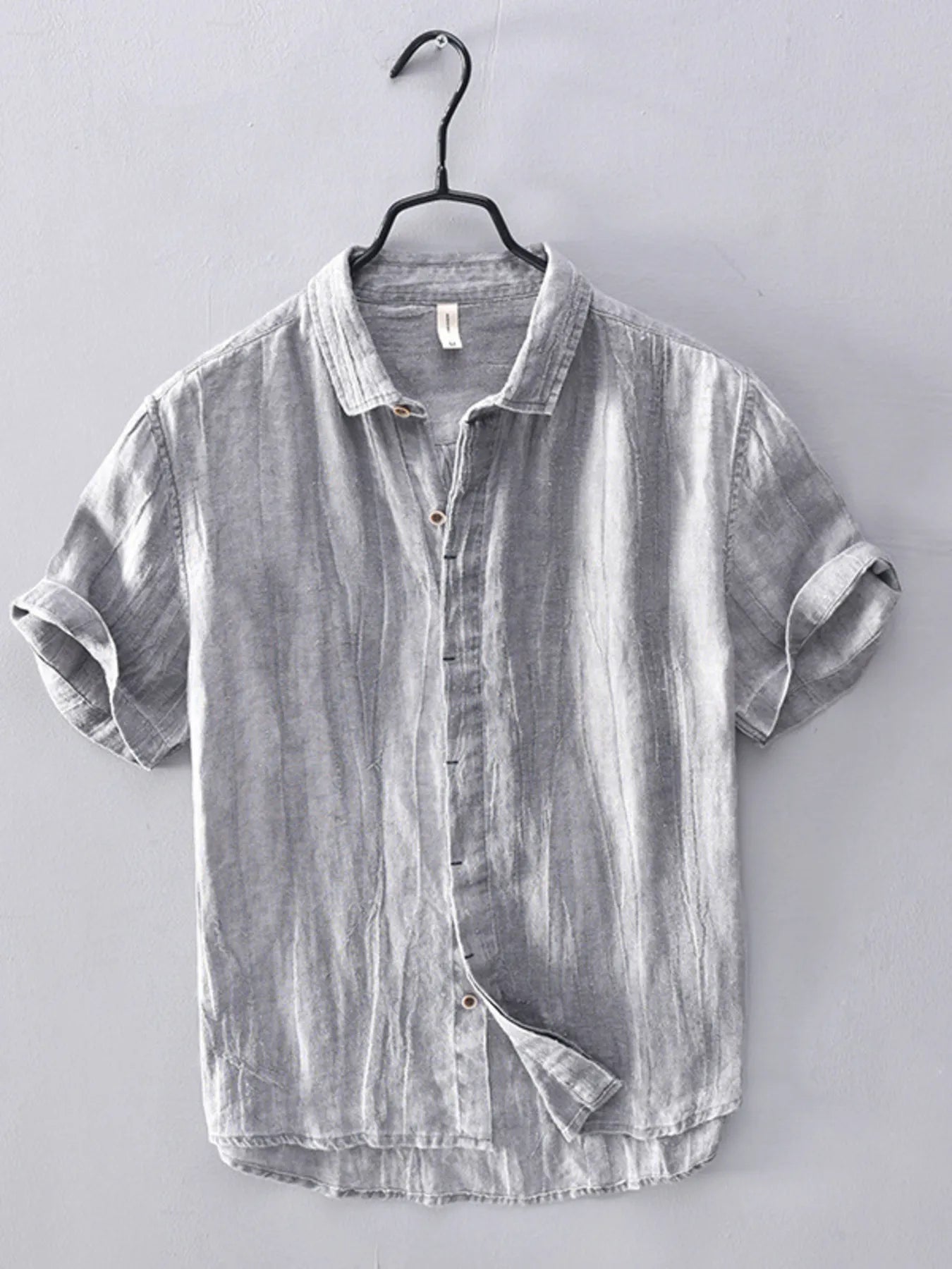 Men's Plus Size Button Up Short Sleeve Shirt.