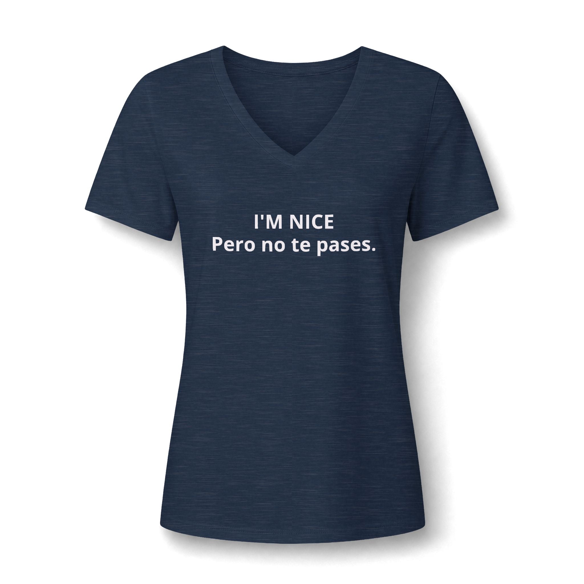 Women's Relaxed Heather CVC V-Neck Tee Printify
