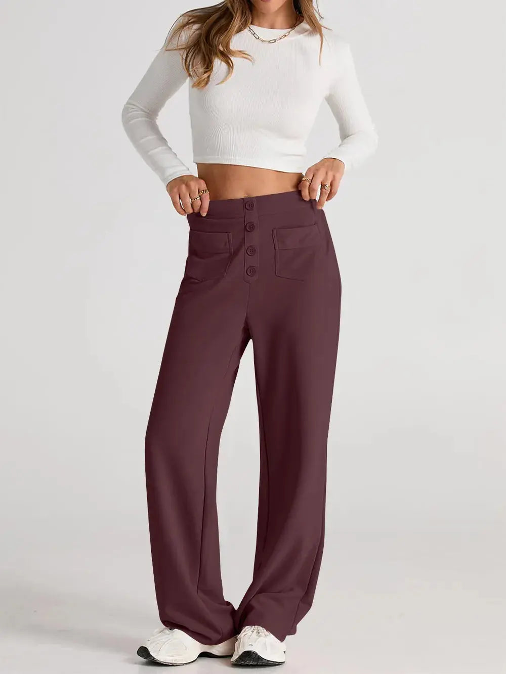 High Waist Wide Leg Pants.