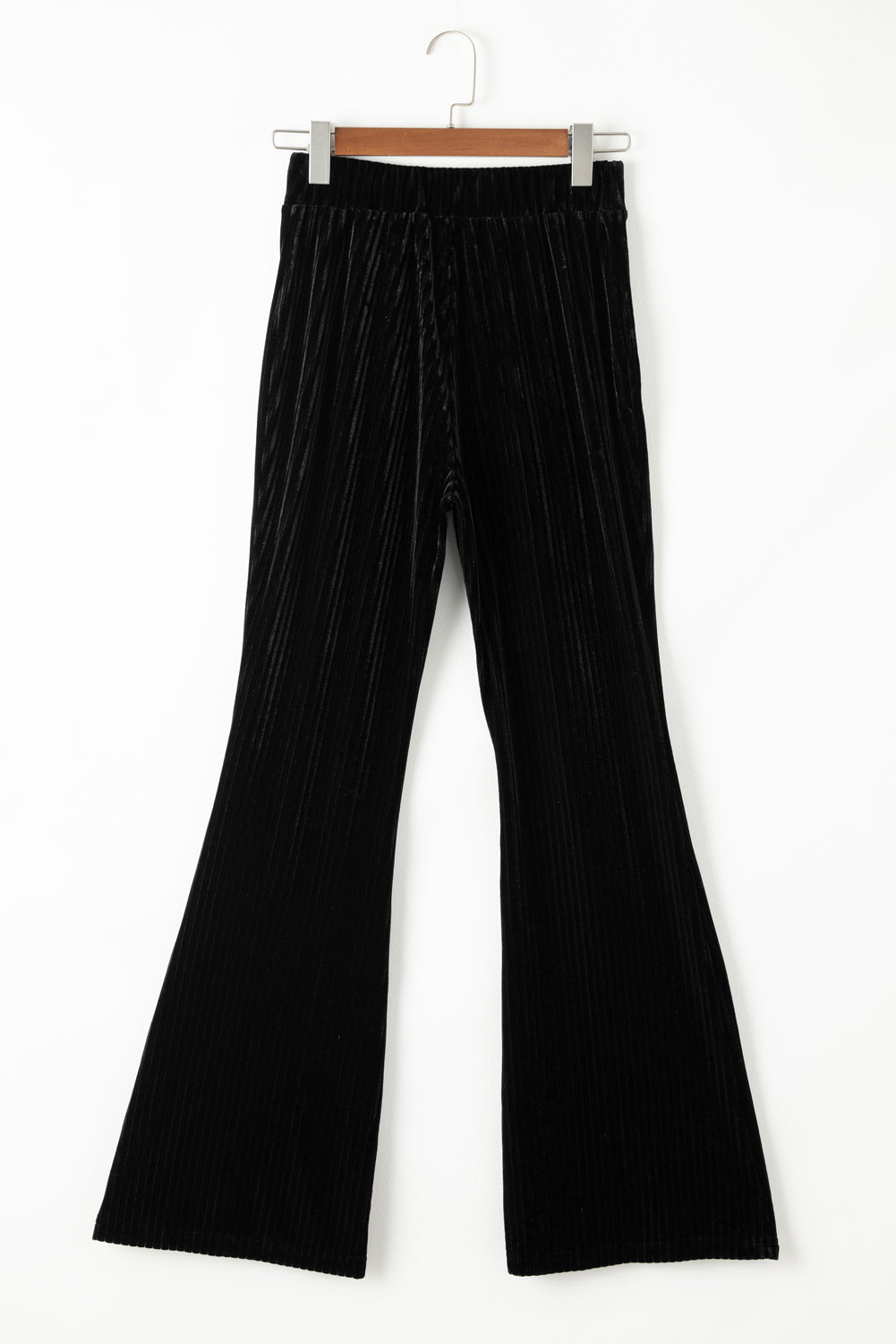 Black Solid Color High Waist Flare Corduroy Pants Dear-Lover Dropshipping
