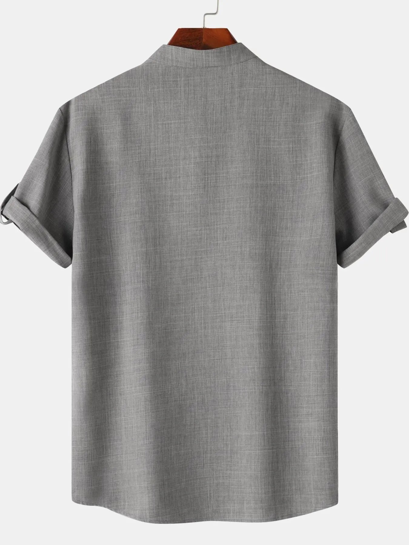 Men's Button Detail Short Sleeve Blouse.