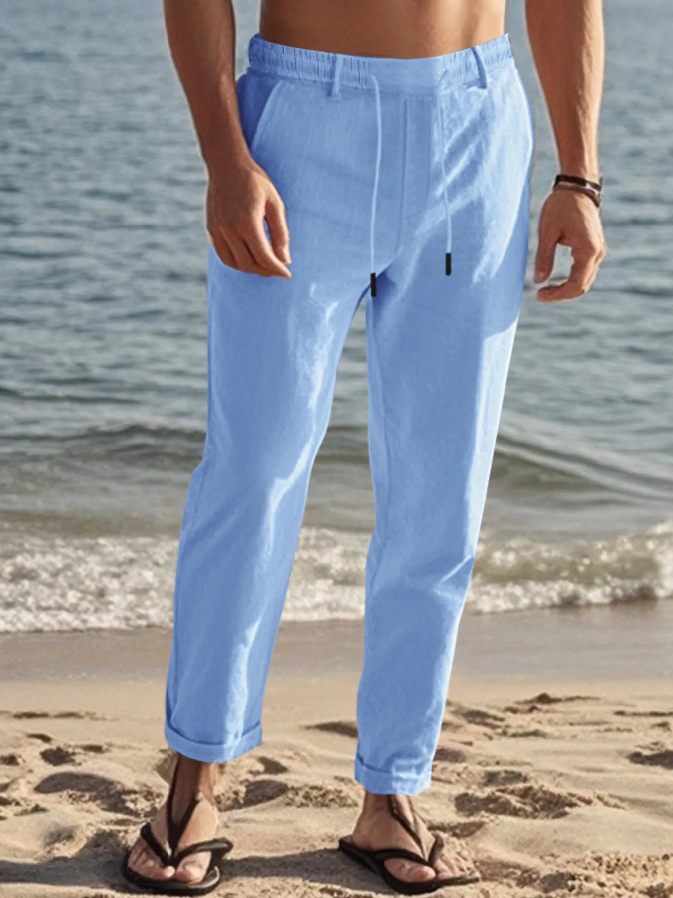 Men's Full Size Casual Drawstring Pants Plus Size.