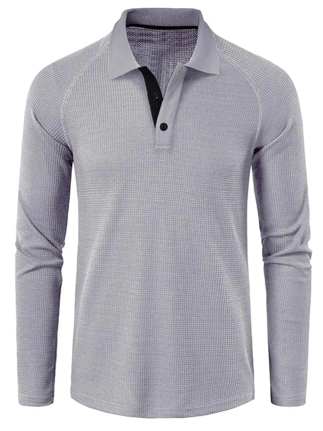 Men's Long Sleeve Textured Polo.
