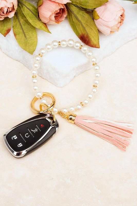 Pearl Key Ring Bracelet.