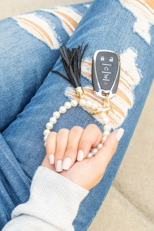 Pearl Key Ring Bracelet.
