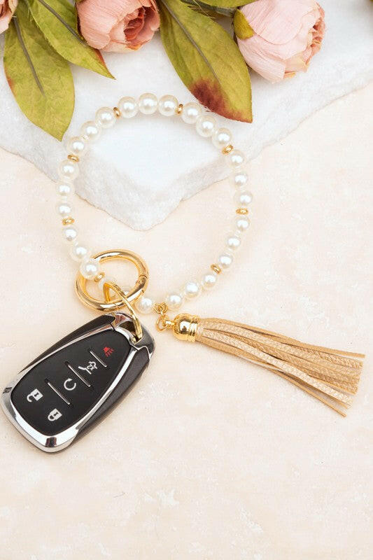 Pearl Key Ring Bracelet.