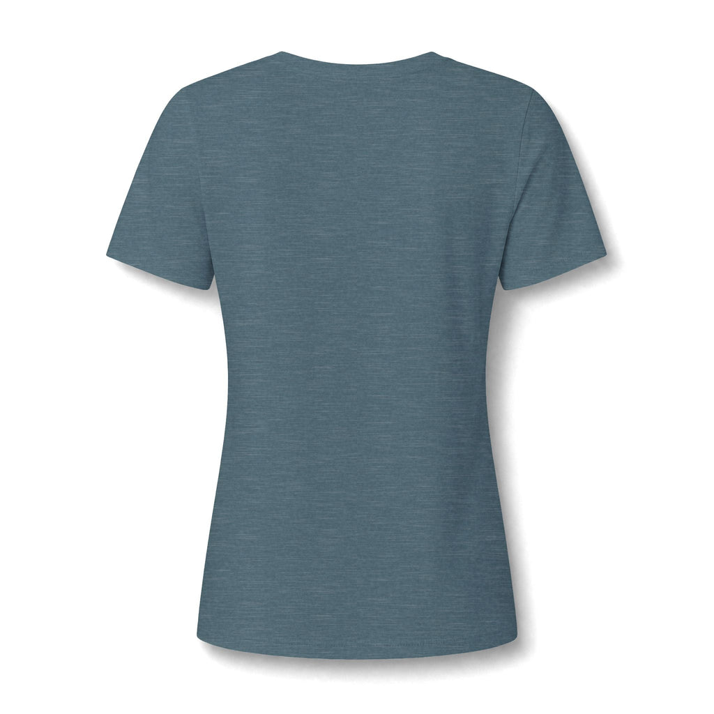 Women's Relaxed Heather CVC V-Neck Tee Printify