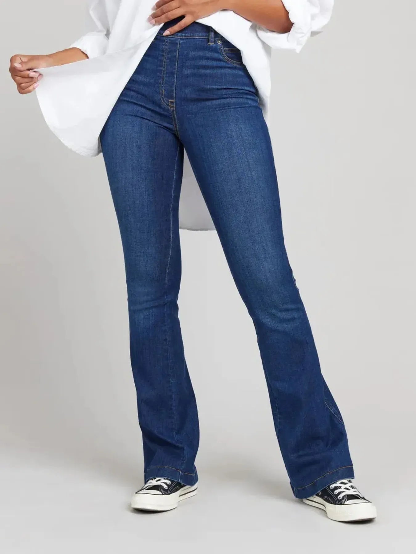 Full Size High-Waisted Flare Jeans Plus Size.