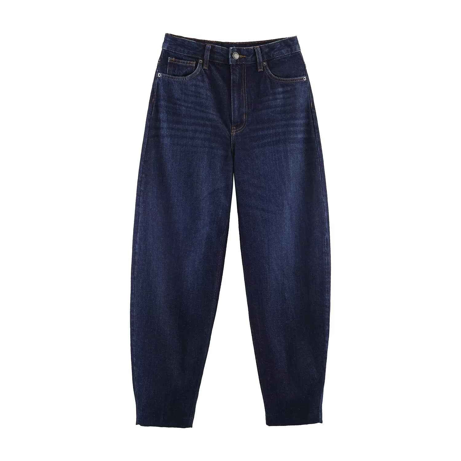 Street high waisted bucket shaped jeans
