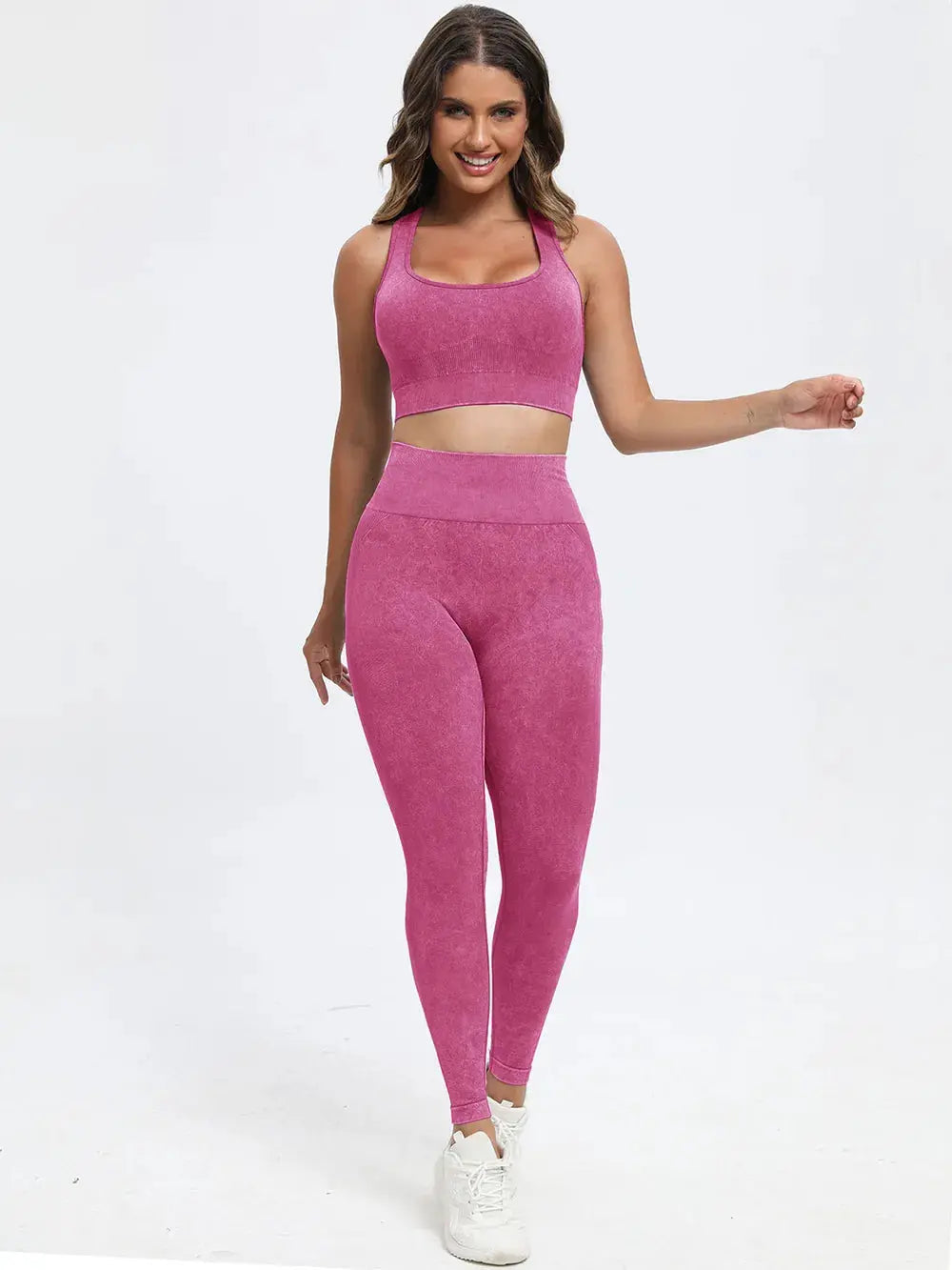 Scoop Neck Wide Strap Top and Pants Active Set.