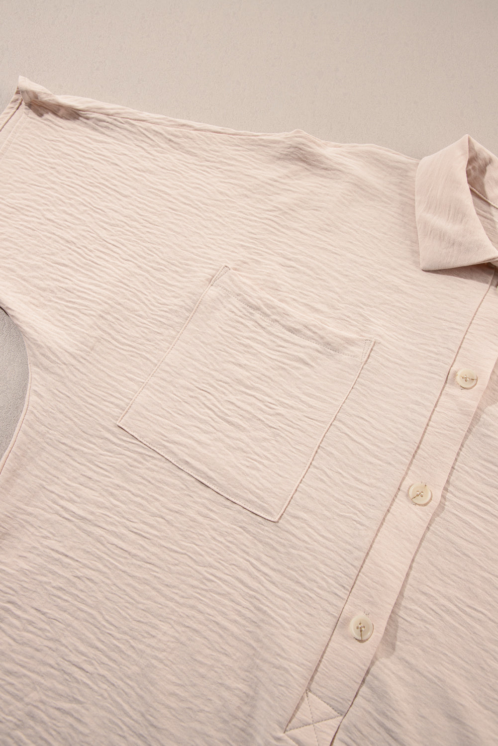 Apricot Half Button Collared Loose Romper Dear-Lover Dropshipping