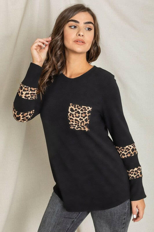 Leopard Chest Pocket Tunic.