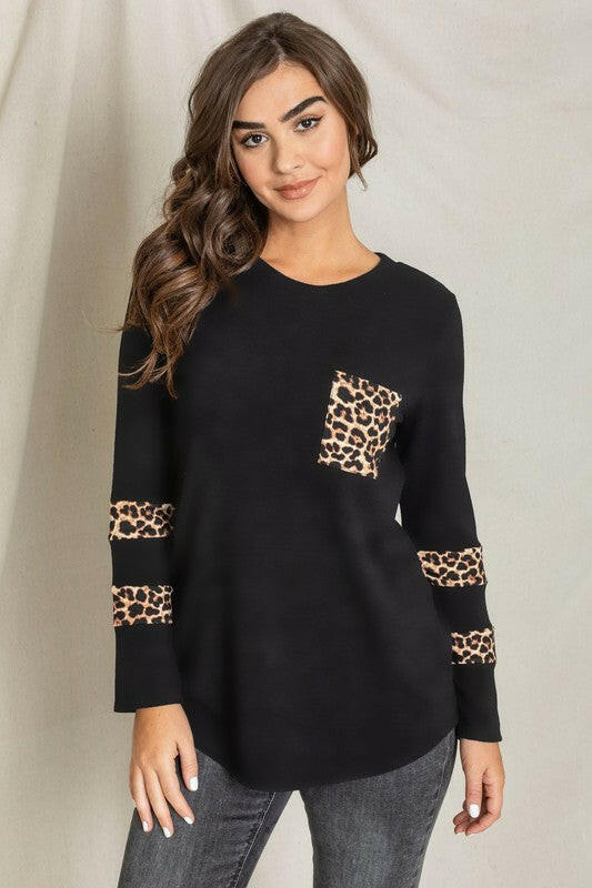 Leopard Chest Pocket Tunic.