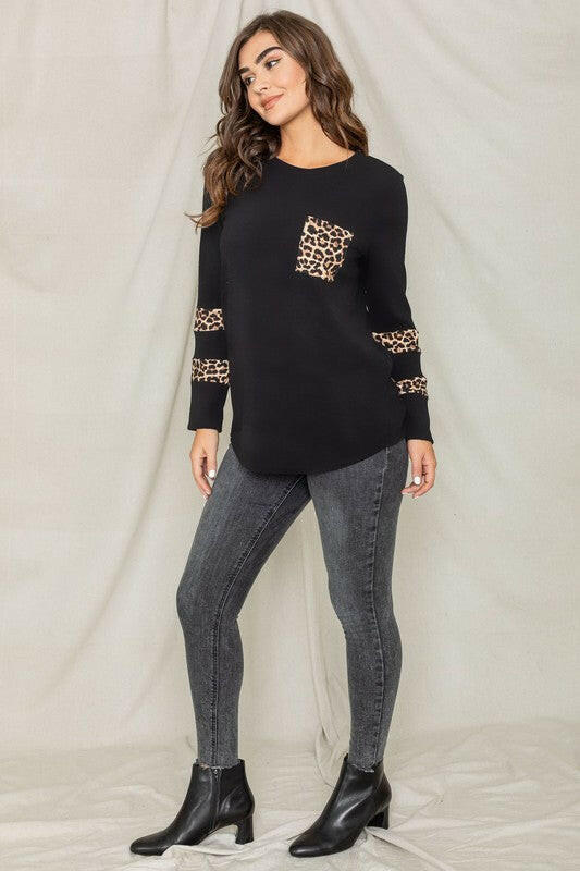 Leopard Chest Pocket Tunic.