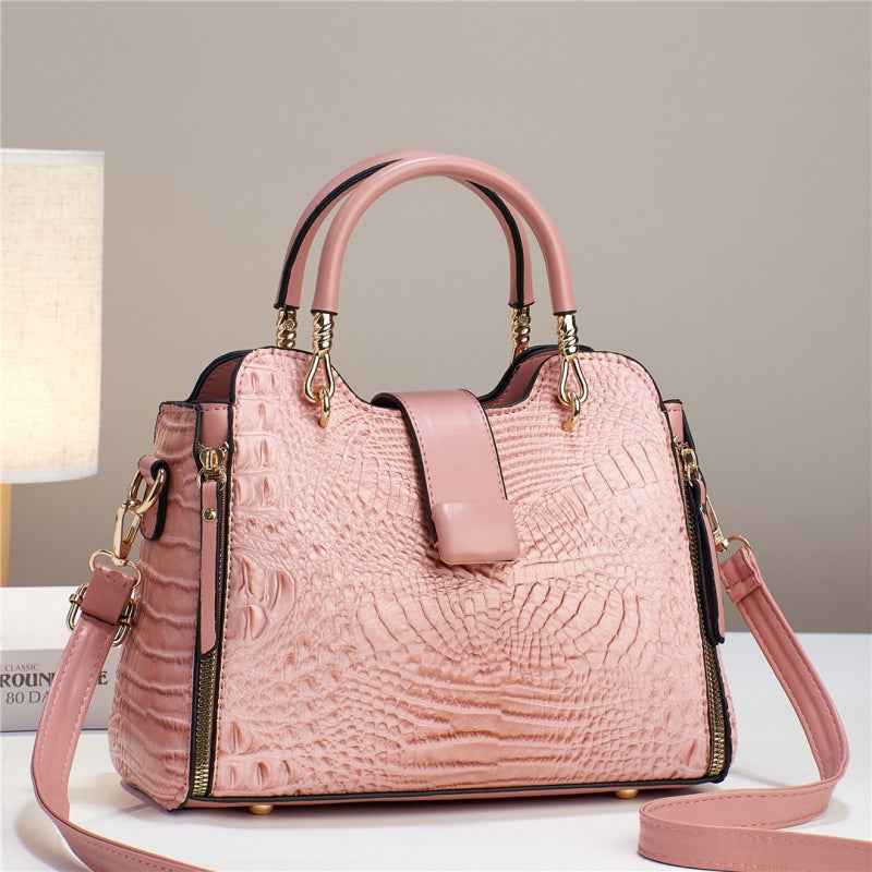 Crossbody Bag for Women with Crocodile Pattern, Large Capacity, Casual Tote Bag, Shoulder Bag for Daily Use