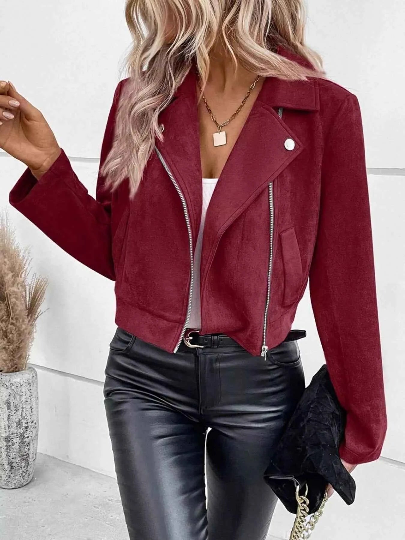Zip Up Cropped Jacket