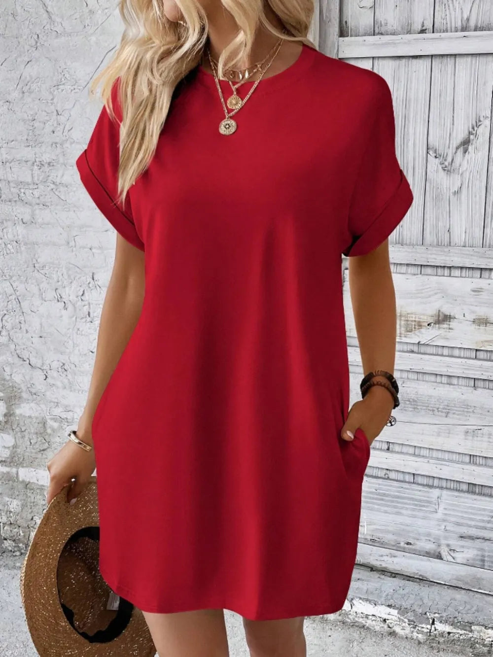 Casual Short Sleeve Dress.