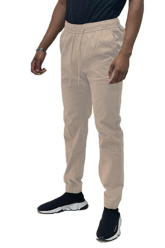 Men's Solid Stretch Cargo Jogger.