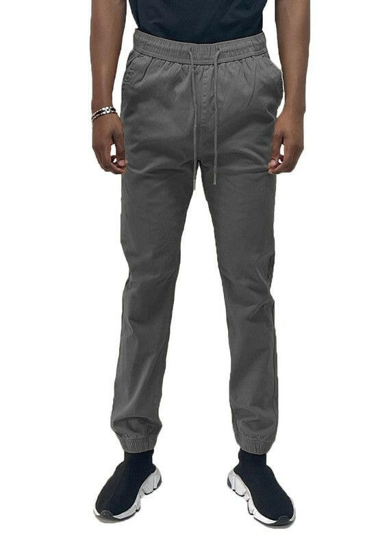 Men's Solid Stretch Cargo Jogger.