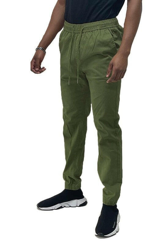 Men's Solid Stretch Cargo Jogger.