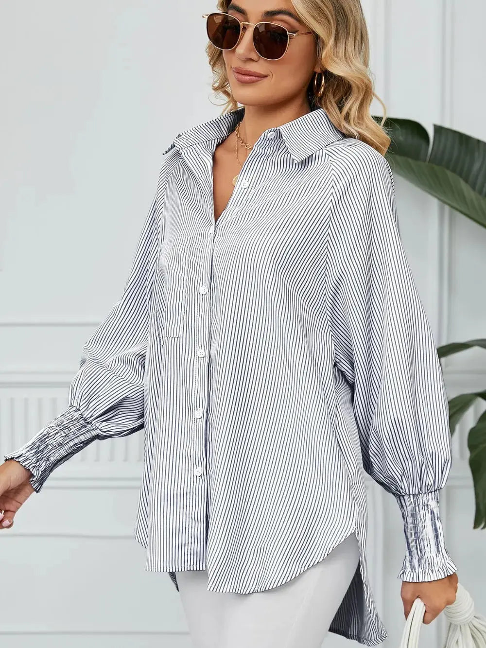 Striped Long Sleeve Shirt for women.