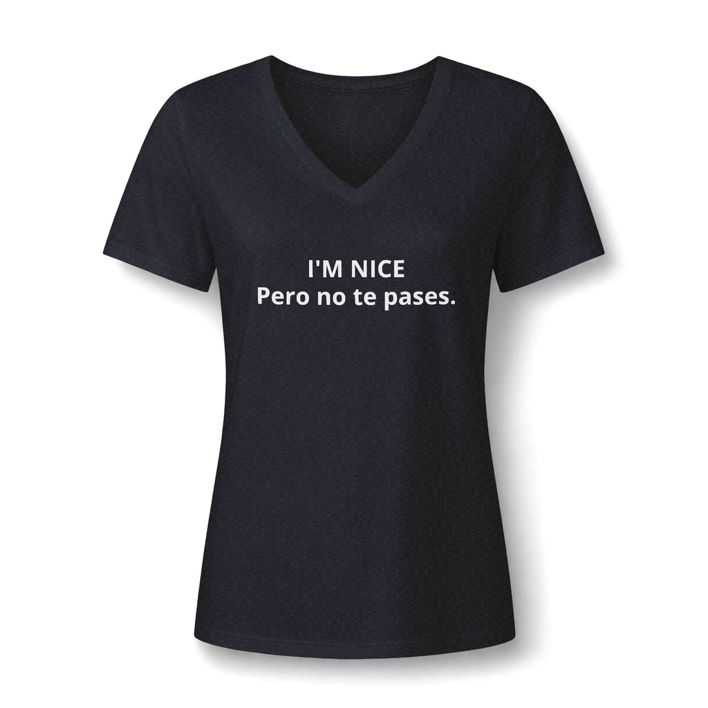 Women's Relaxed Heather CVC V-Neck Tee Printify