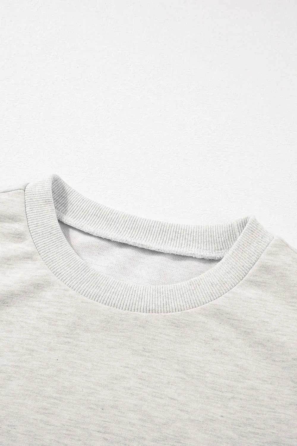 Rhinestone Pearl Detail Round Neck Puff Sleeve Top