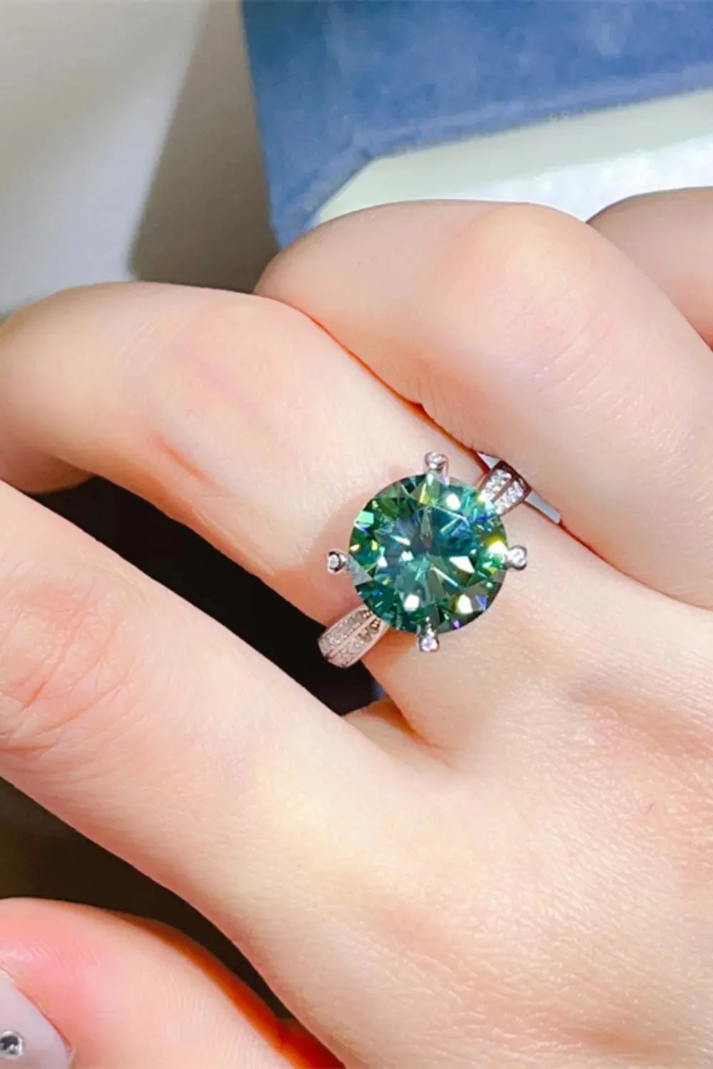 5 Carat Moissanite 925 Sterling Silver Ring.