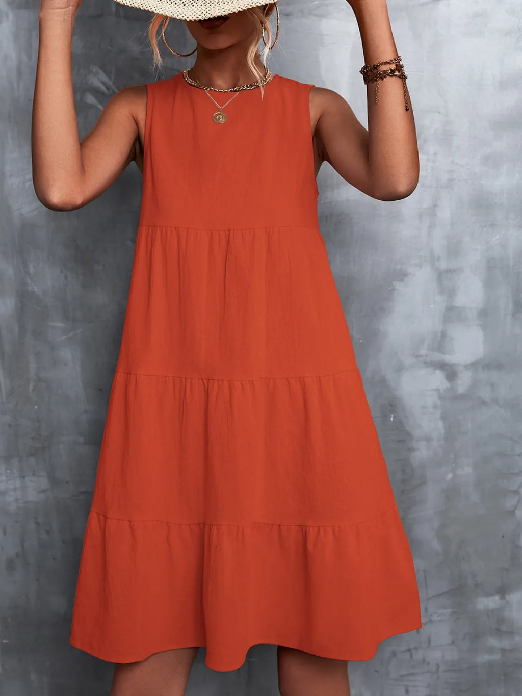 Sleeveless Mini Tank women Dress.