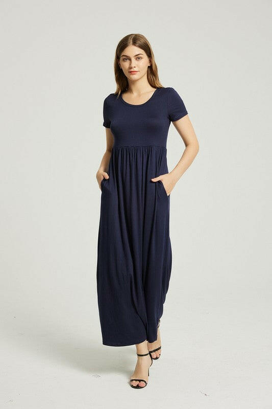Women's Summer Casual Maxi Dress With Pocket.