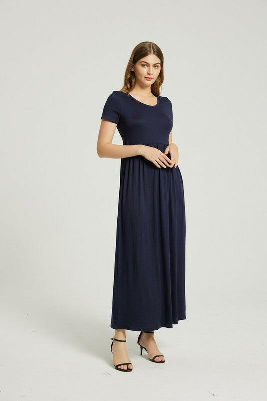 Women's Summer Casual Maxi Dress With Pocket.