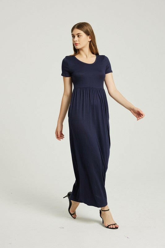Women's Summer Casual Maxi Dress With Pocket.