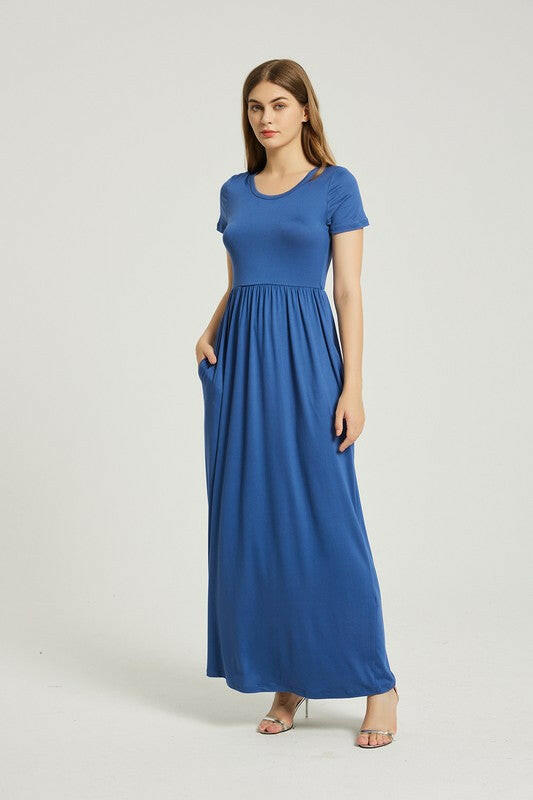 Women's Summer Casual Maxi Dress With Pocket.