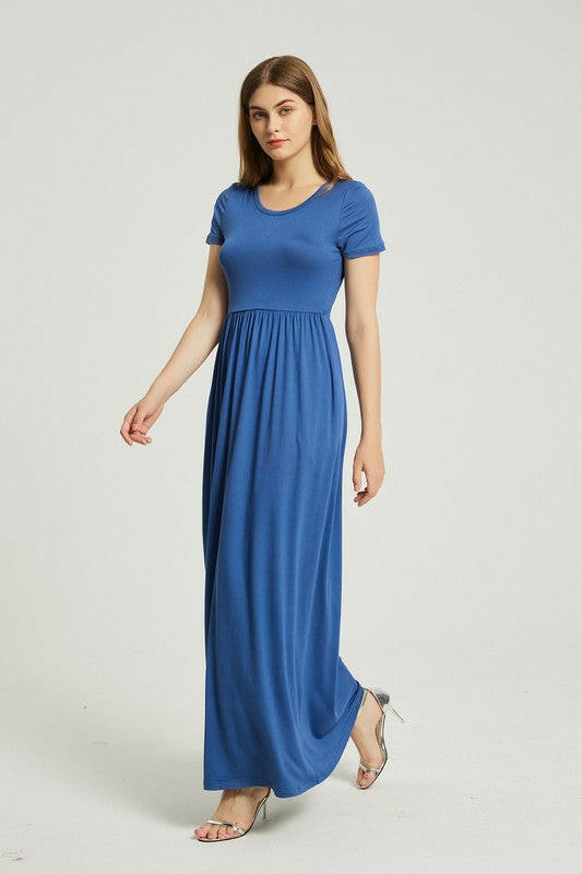 Women's Summer Casual Maxi Dress With Pocket.
