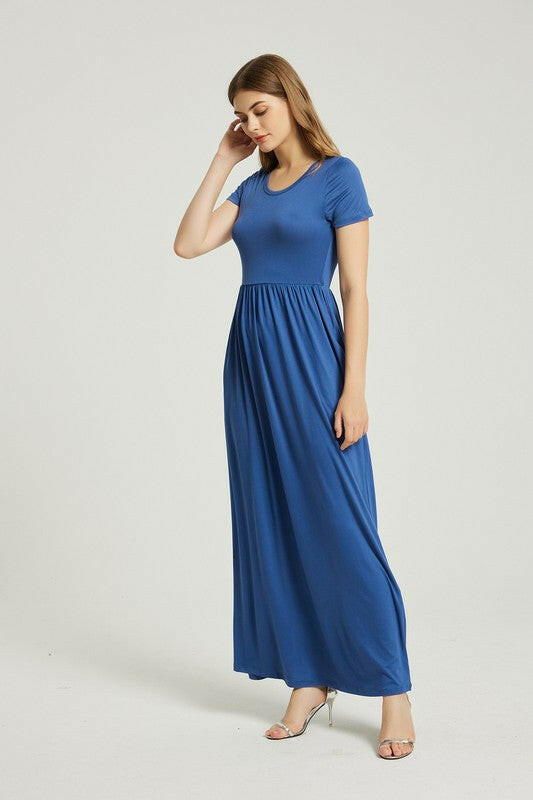 Women's Summer Casual Maxi Dress With Pocket.