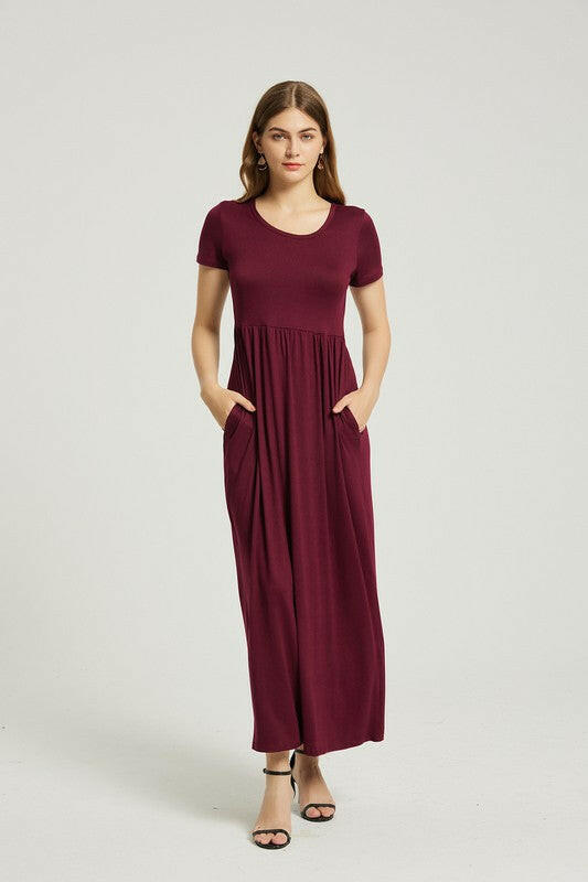 Women's Summer Casual Maxi Dress With Pocket.