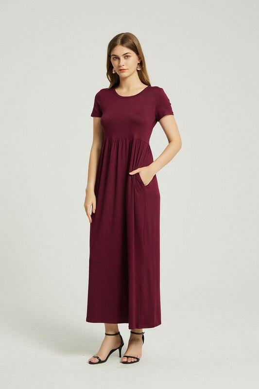 Women's Summer Casual Maxi Dress With Pocket.