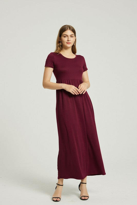 Women's Summer Casual Maxi Dress With Pocket.