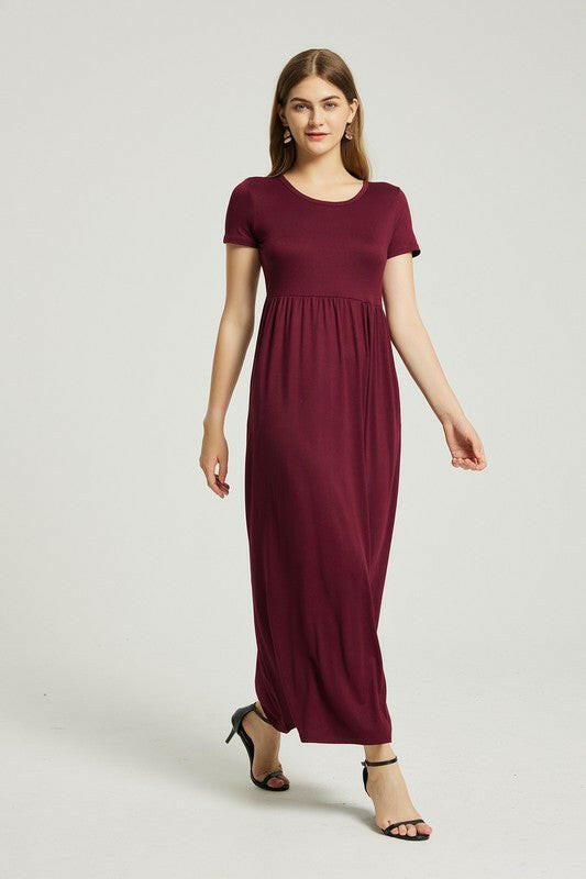 Women's Summer Casual Maxi Dress With Pocket.