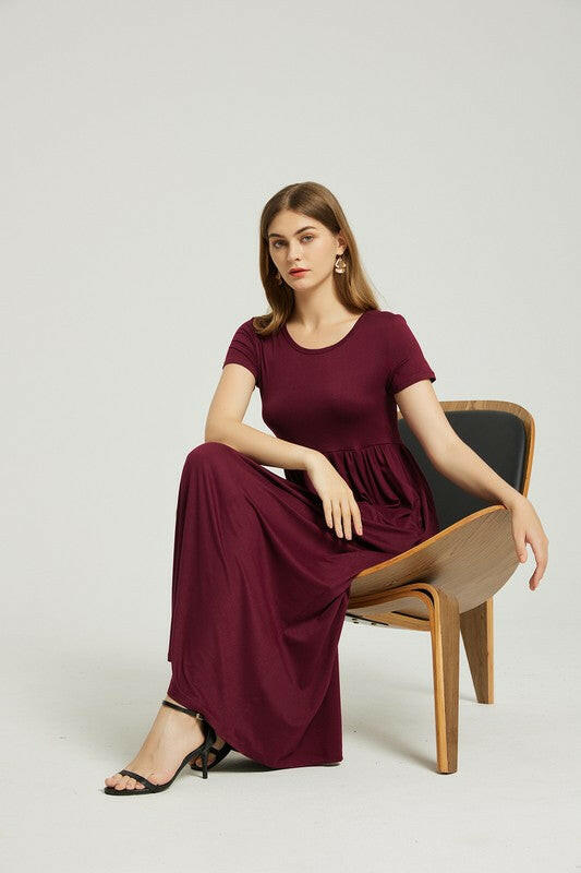 Women's Summer Casual Maxi Dress With Pocket.