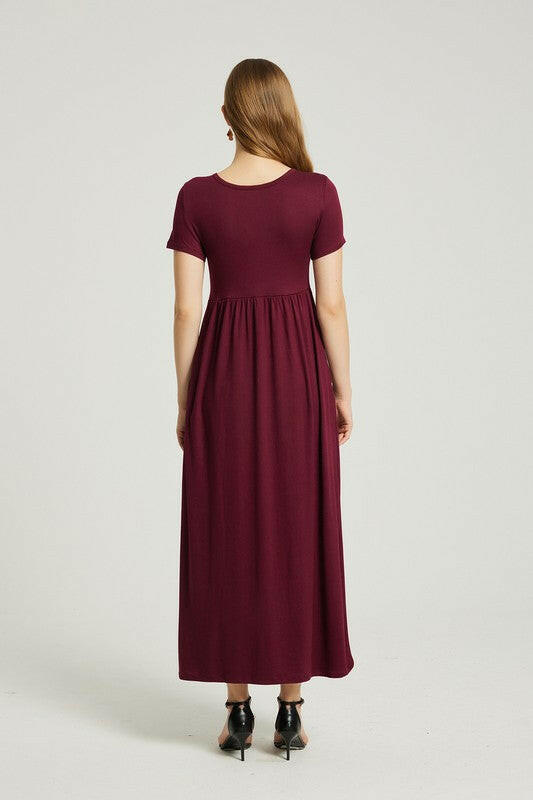 Women's Summer Casual Maxi Dress With Pocket.