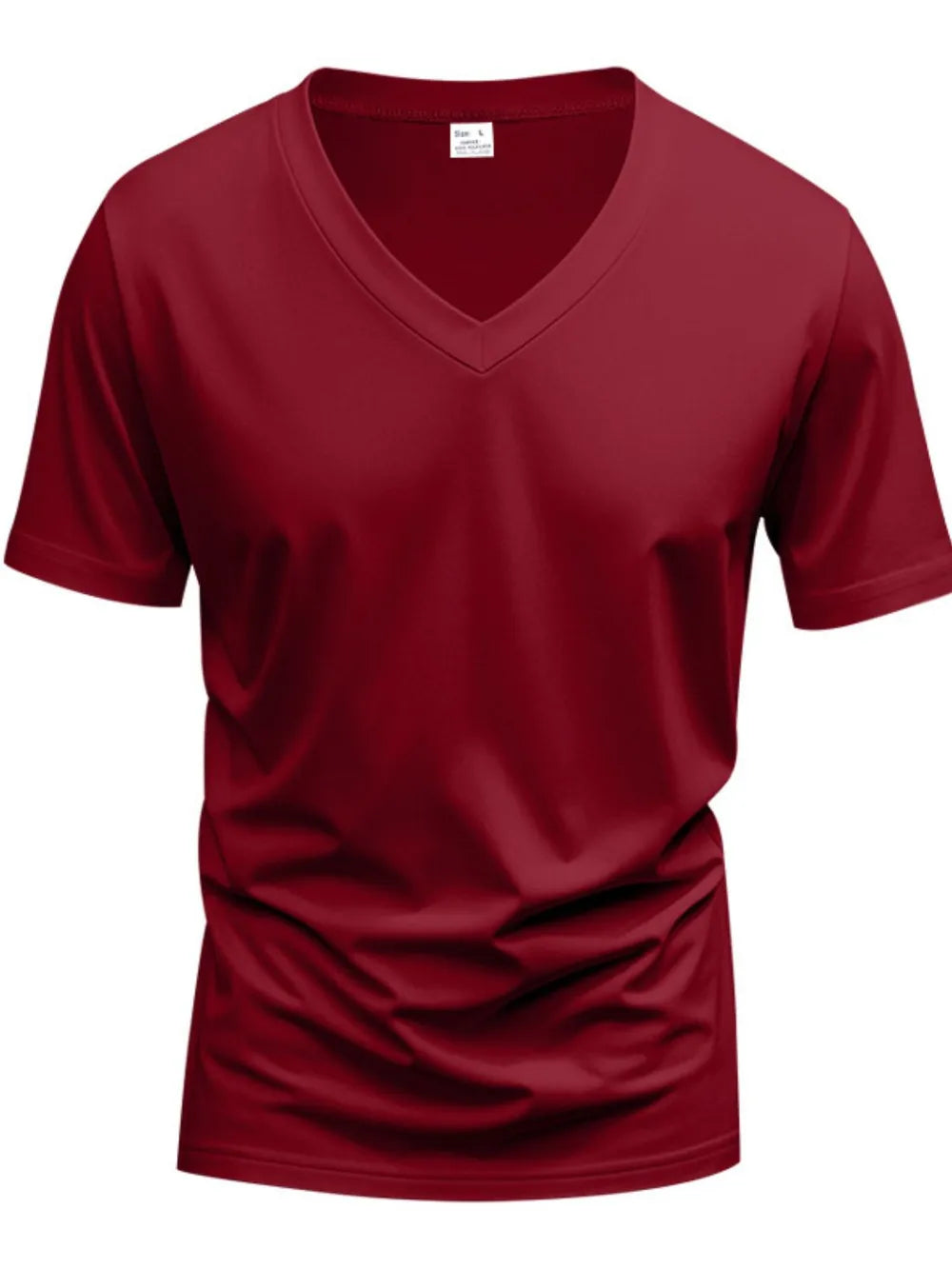 Casual V-Neck Short Sleeve T-Shirt Plus Size for men.