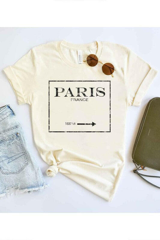 PARIS FRANCE GRAPHIC TEE / T-SHIRT.