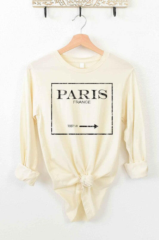 PARIS FRANCE LONG SLEEVE TEE.