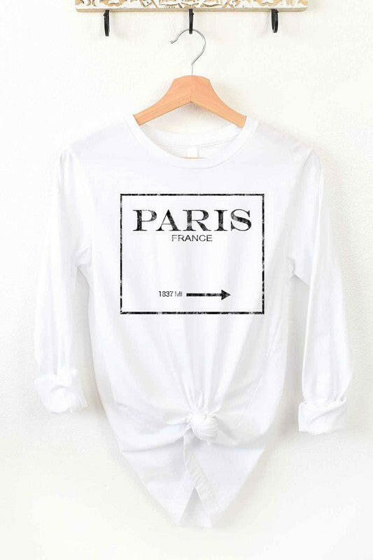 PARIS FRANCE LONG SLEEVE TEE.