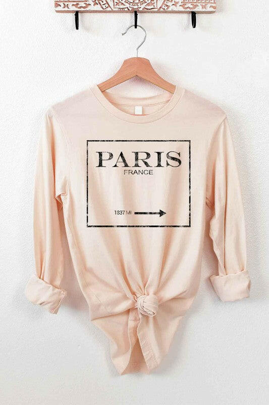 PARIS FRANCE LONG SLEEVE TEE.