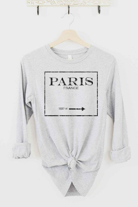 PARIS FRANCE LONG SLEEVE TEE.
