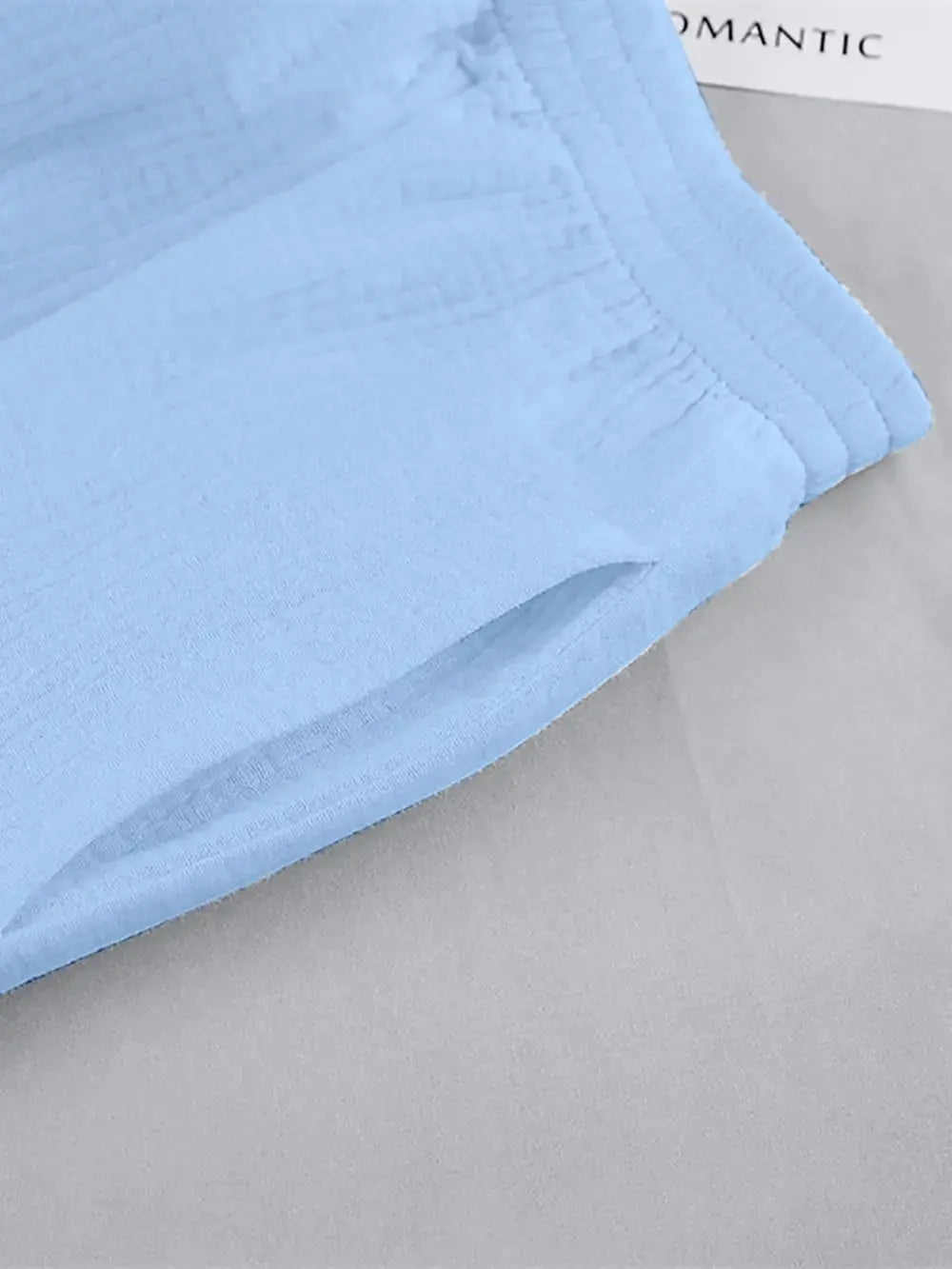 Texture Button Up Long Sleeve Shirt and Pants Set.