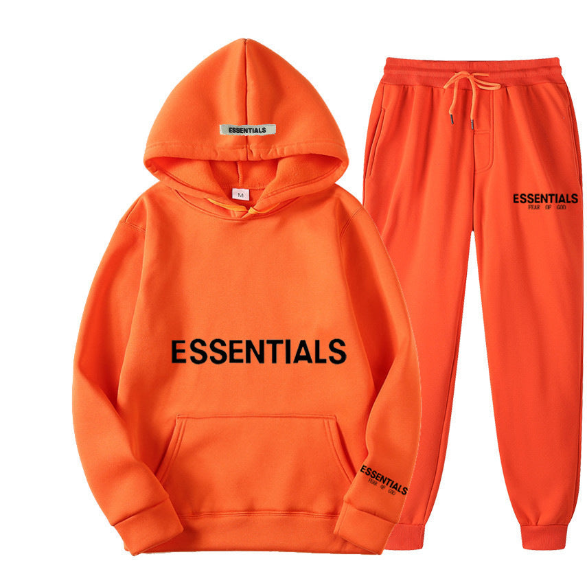 FEAROFGODESSENTIALS Couple Set Hoodies for Men and Women Double Line High Street Fashion Two-Piece Set