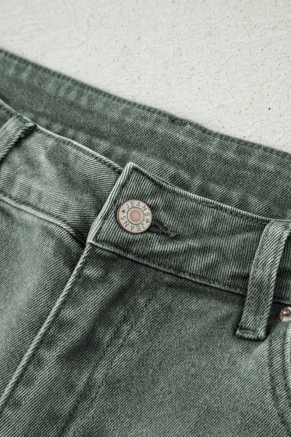 Four Leaf Clover Slight Distressed Raw Edge Wide Leg Jeans